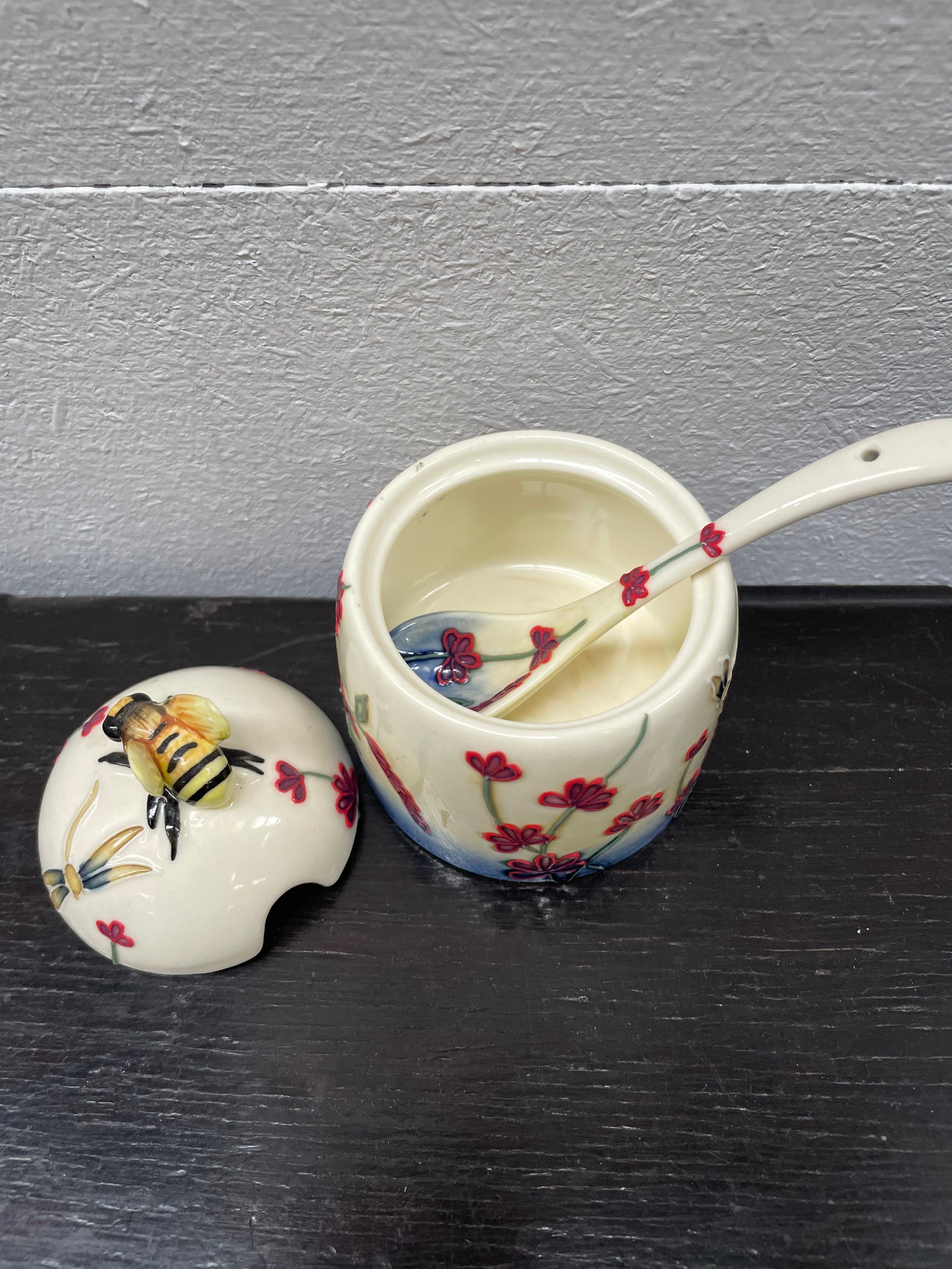 Old Tupton Ware Honey Pot & Spoon | Antique & Vintage | Moonee Ponds Antiques | Australia Wide Delivery