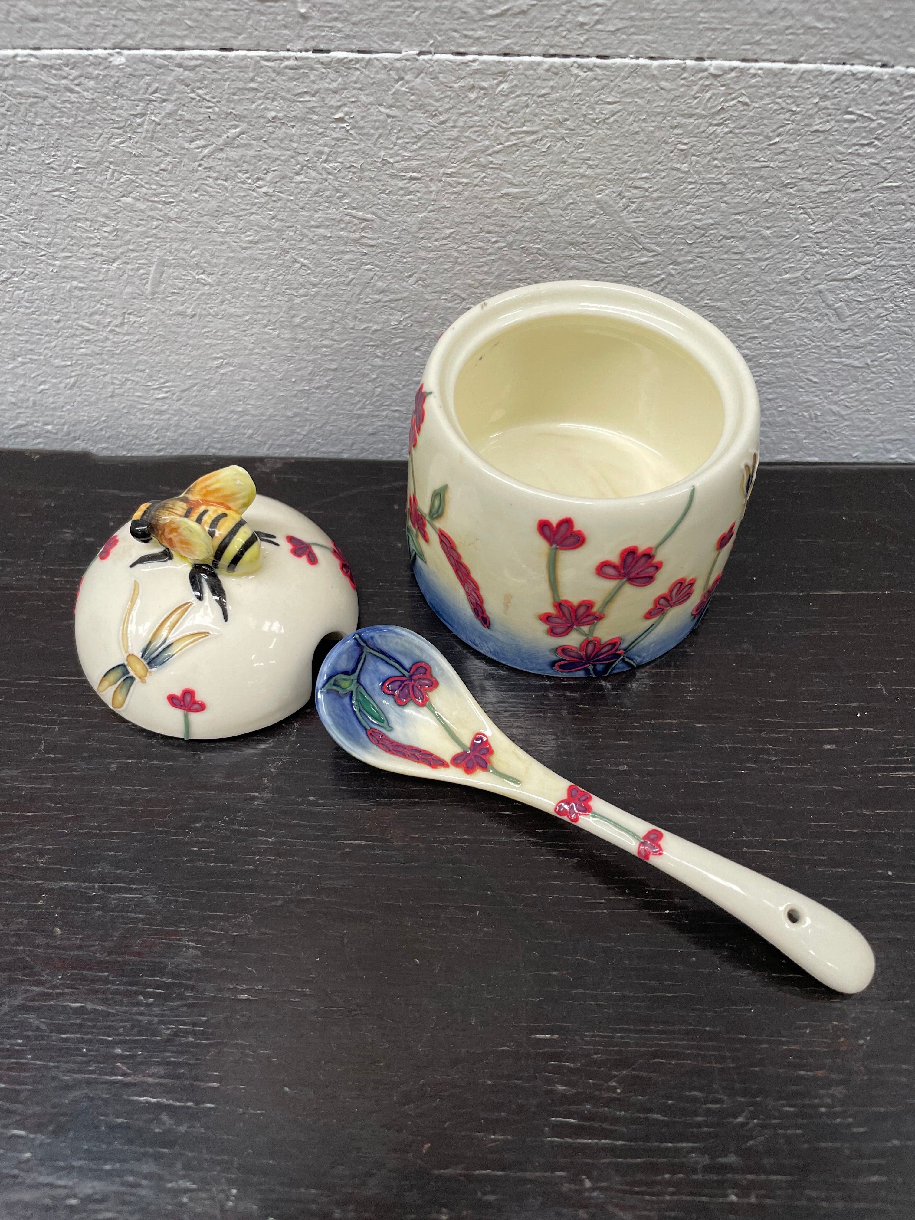Old Tupton Ware Honey Pot & Spoon | Antique & Vintage | Moonee Ponds Antiques | Australia Wide Delivery
