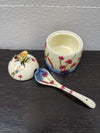 Old Tupton Ware Honey Pot & Spoon | Antique & Vintage | Moonee Ponds Antiques | Australia Wide Delivery