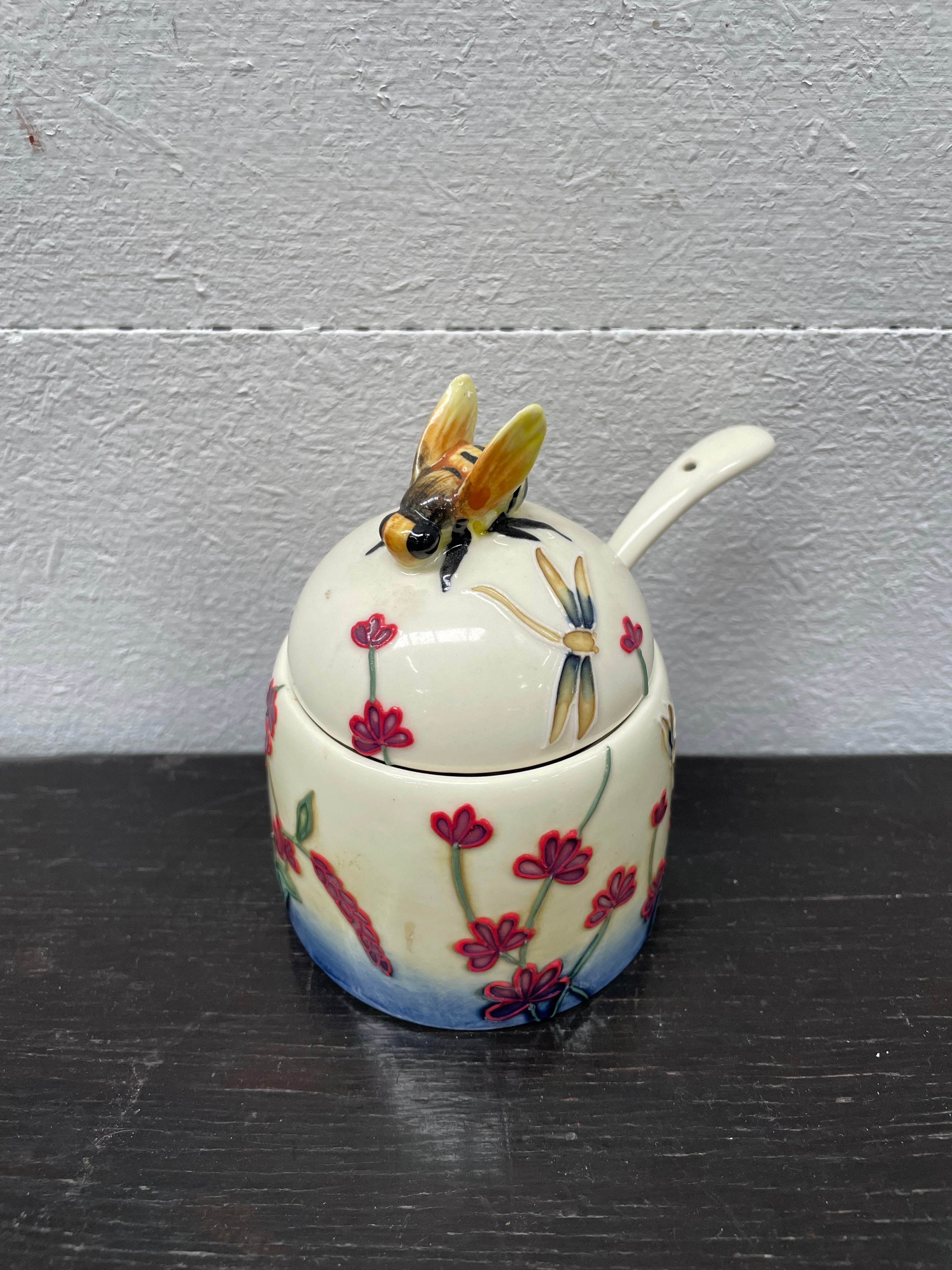 Old Tupton Ware Honey Pot & Spoon | Antique & Vintage | Moonee Ponds Antiques | Australia Wide Delivery