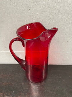 Vintage Ruby Red Glass Jug | Antique & Vintage | Moonee Ponds Antiques | Australia Wide Delivery