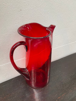 Vintage Ruby Red Glass Jug | Antique & Vintage | Moonee Ponds Antiques | Australia Wide Delivery
