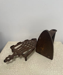 Antique Pair Iron and Trivet | Antique & Vintage | Moonee Ponds Antiques | Australia Wide Delivery