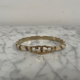 Vintage Gucci Bracelet 24K Plated and Snake Skin