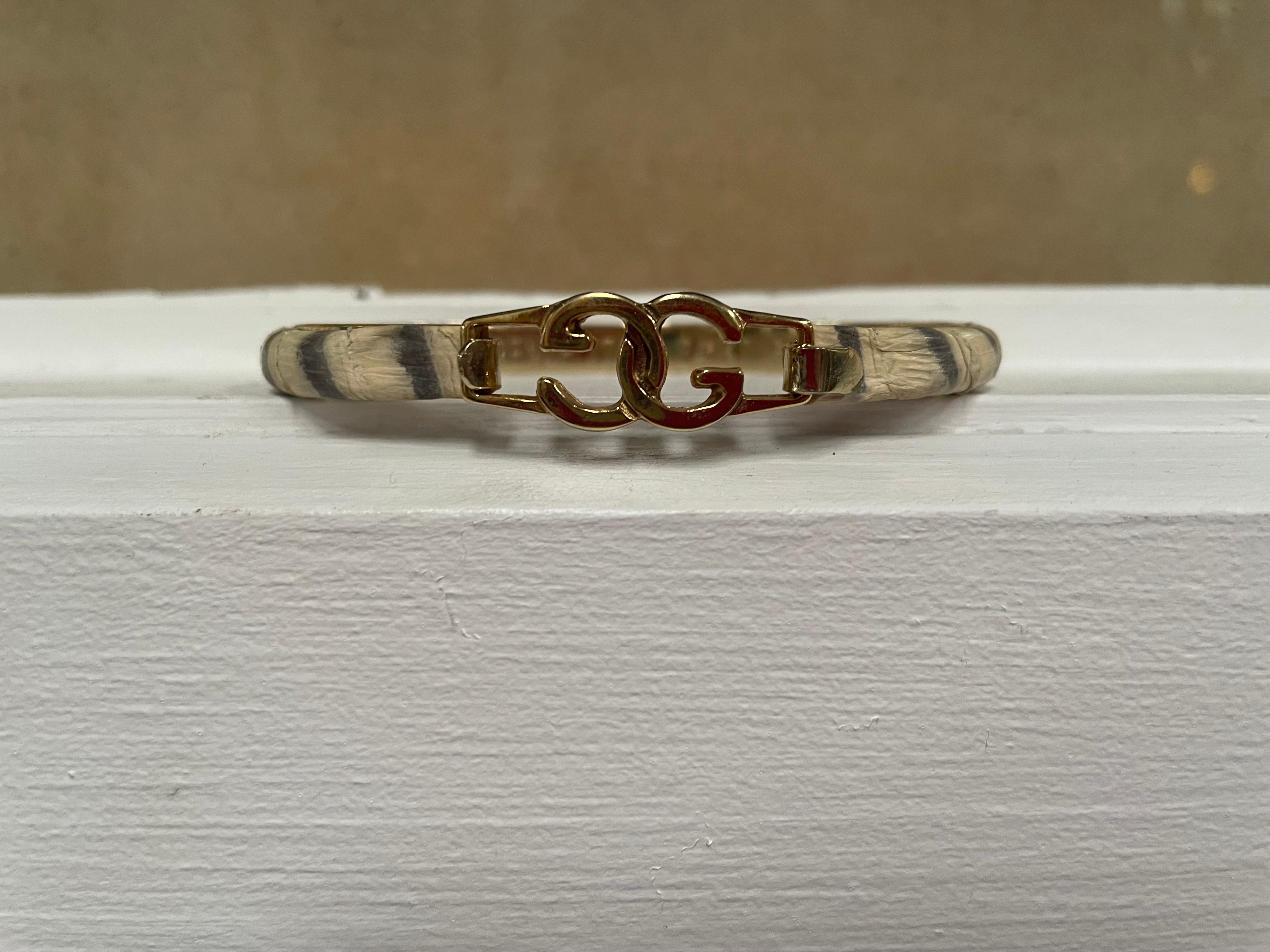 Vintage Gucci Bracelet 24K Plated and Snake Skin | Antique & Vintage | Moonee Ponds Antiques | Australia Wide Delivery