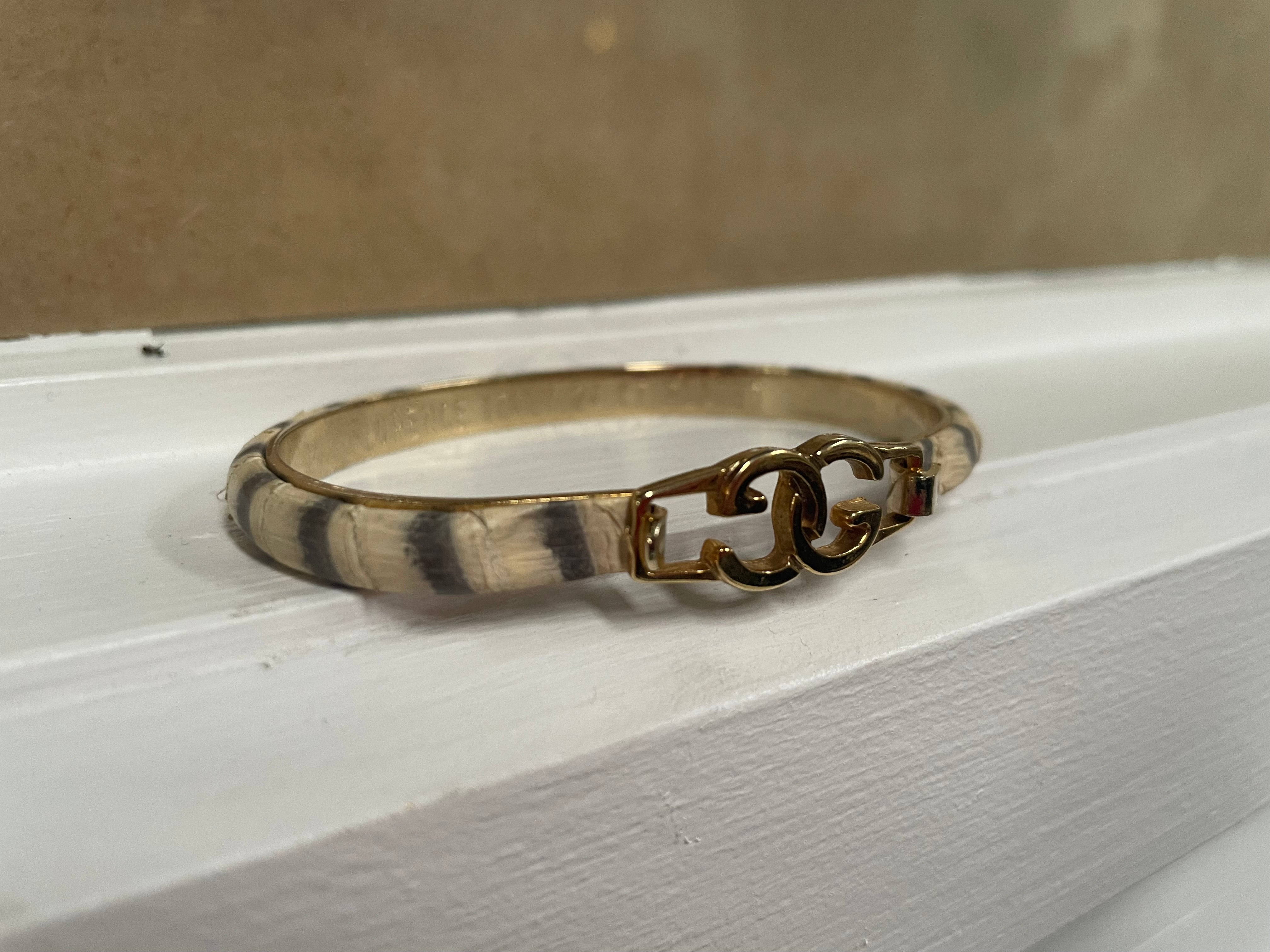 Vintage Gucci Bracelet 24K Plated and Snake Skin | Antique & Vintage | Moonee Ponds Antiques | Australia Wide Delivery