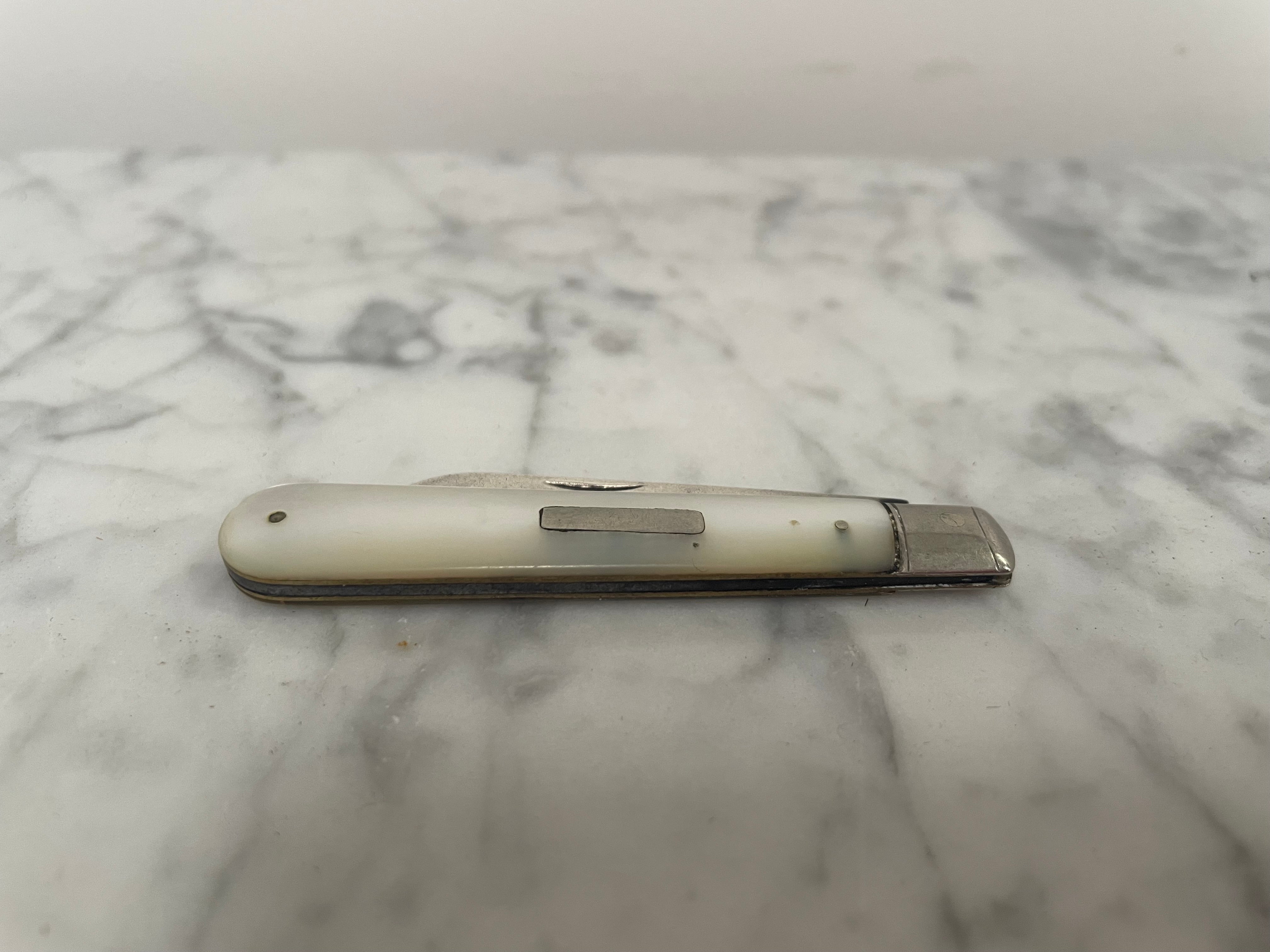 Art Deco Fruit Knife Mother of Pearl & Sterling Silver | Antique & Vintage | Moonee Ponds Antiques | Australia Wide Delivery