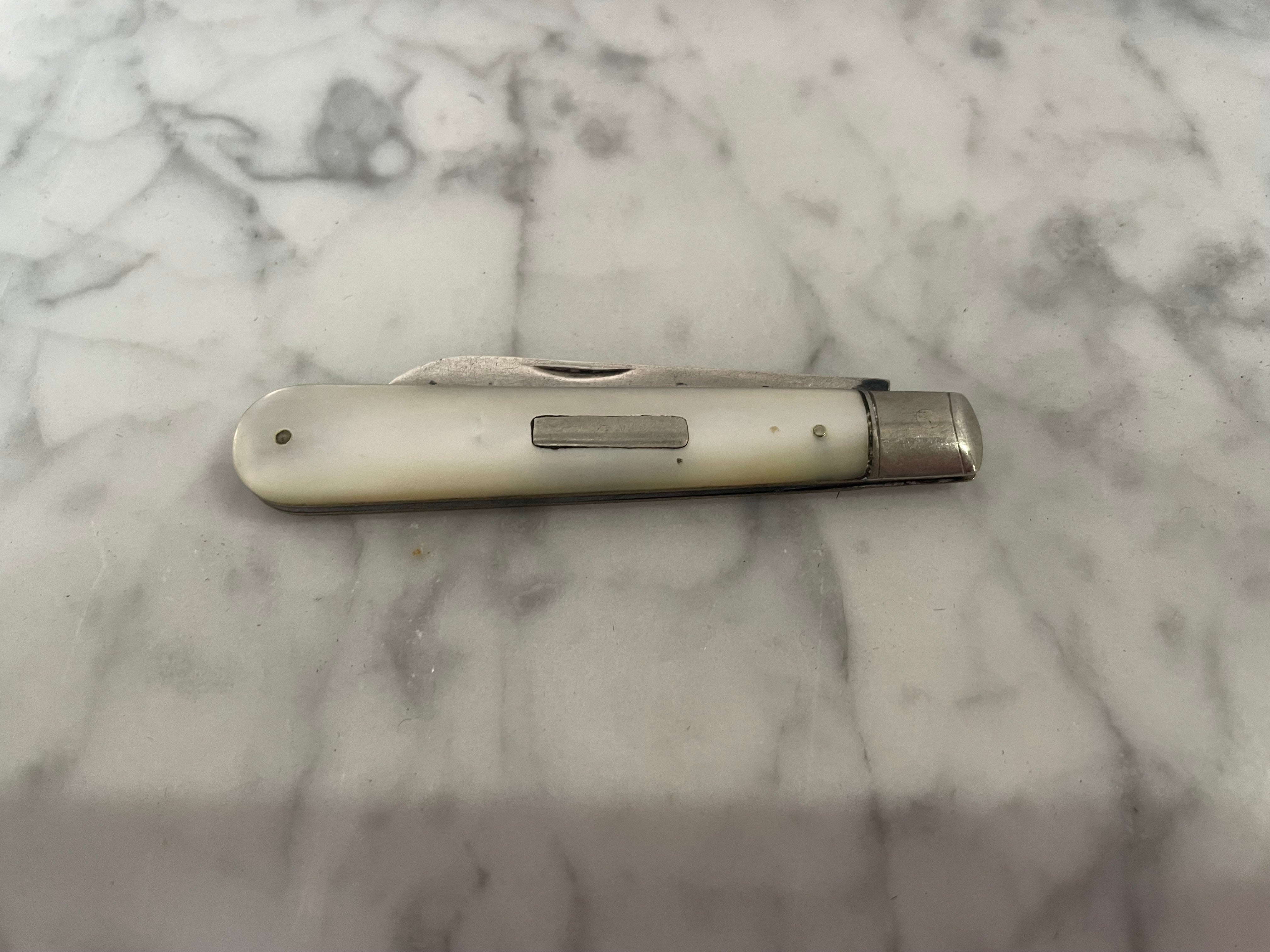 Art Deco Fruit Knife Mother of Pearl & Sterling Silver | Antique & Vintage | Moonee Ponds Antiques | Australia Wide Delivery