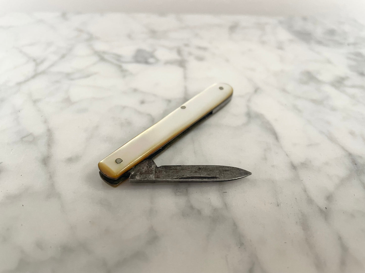 Antique Fruit Knife Mother of Pearl and Steel Blade