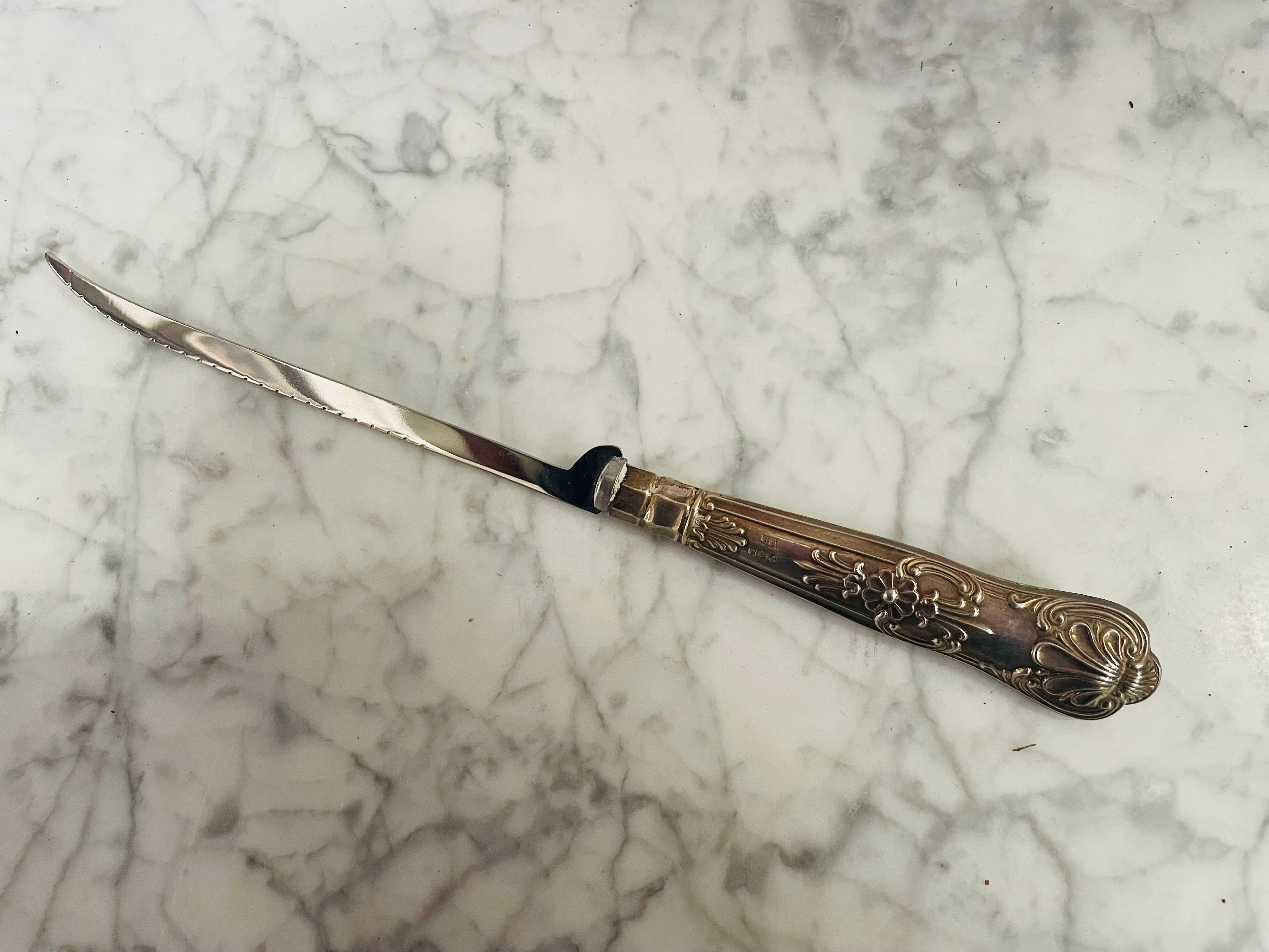 Sterling Silver Handled Tomato Knife | Antique & Vintage | Moonee Ponds Antiques | Australia Wide Delivery