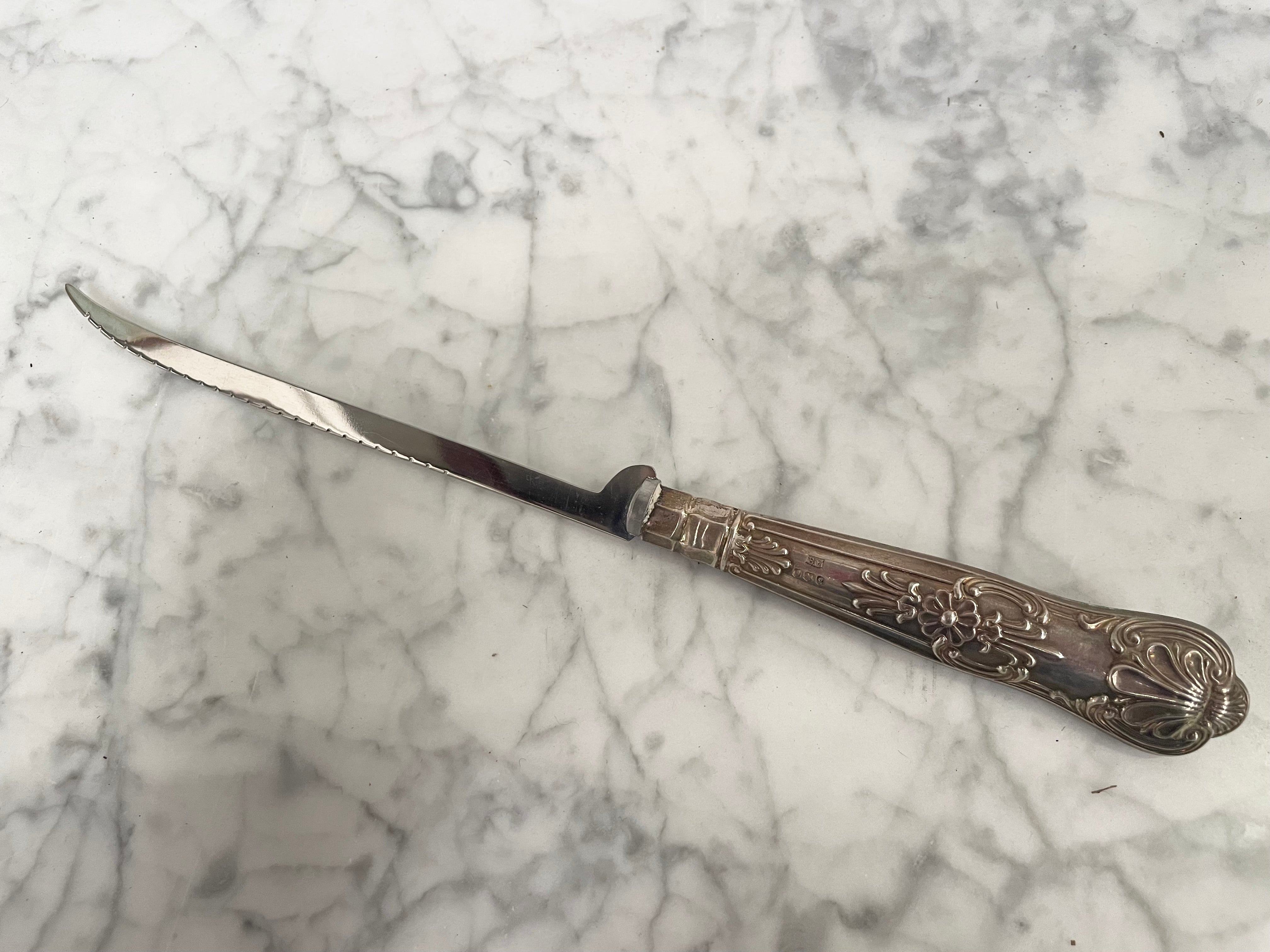 Sterling Silver Handled Tomato Knife | Antique & Vintage | Moonee Ponds Antiques | Australia Wide Delivery