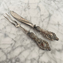 Sterling Silver Fruit Knife And Fork. Birmingham 1905