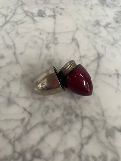 Rare Bullet Shaped Ruby & EPNS Silver Vinaigrette | Antique & Vintage | Moonee Ponds Antiques | Australia Wide Delivery