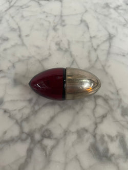 Rare Bullet Shaped Ruby & EPNS Silver Vinaigrette | Antique & Vintage | Moonee Ponds Antiques | Australia Wide Delivery