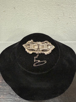 "Lega" Silver & Marcasite Double Dress Clip Brooch | Antique & Vintage | Moonee Ponds Antiques | Australia Wide Delivery