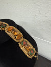 Vintage Muti Stone Bracelet On A Gilt Metal Filigree Base. | Antique & Vintage | Moonee Ponds Antiques | Australia Wide Delivery
