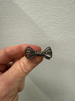 Vintage Silver & Marcasite Bow Brooch | Antique & Vintage | Moonee Ponds Antiques | Australia Wide Delivery
