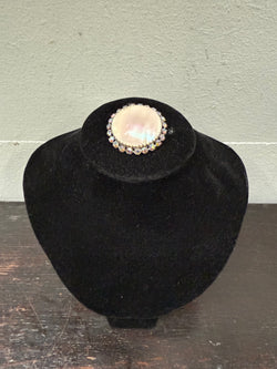 Vintage Mother Of Pearl & Crystal Brooch | Antique & Vintage | Moonee Ponds Antiques | Australia Wide Delivery