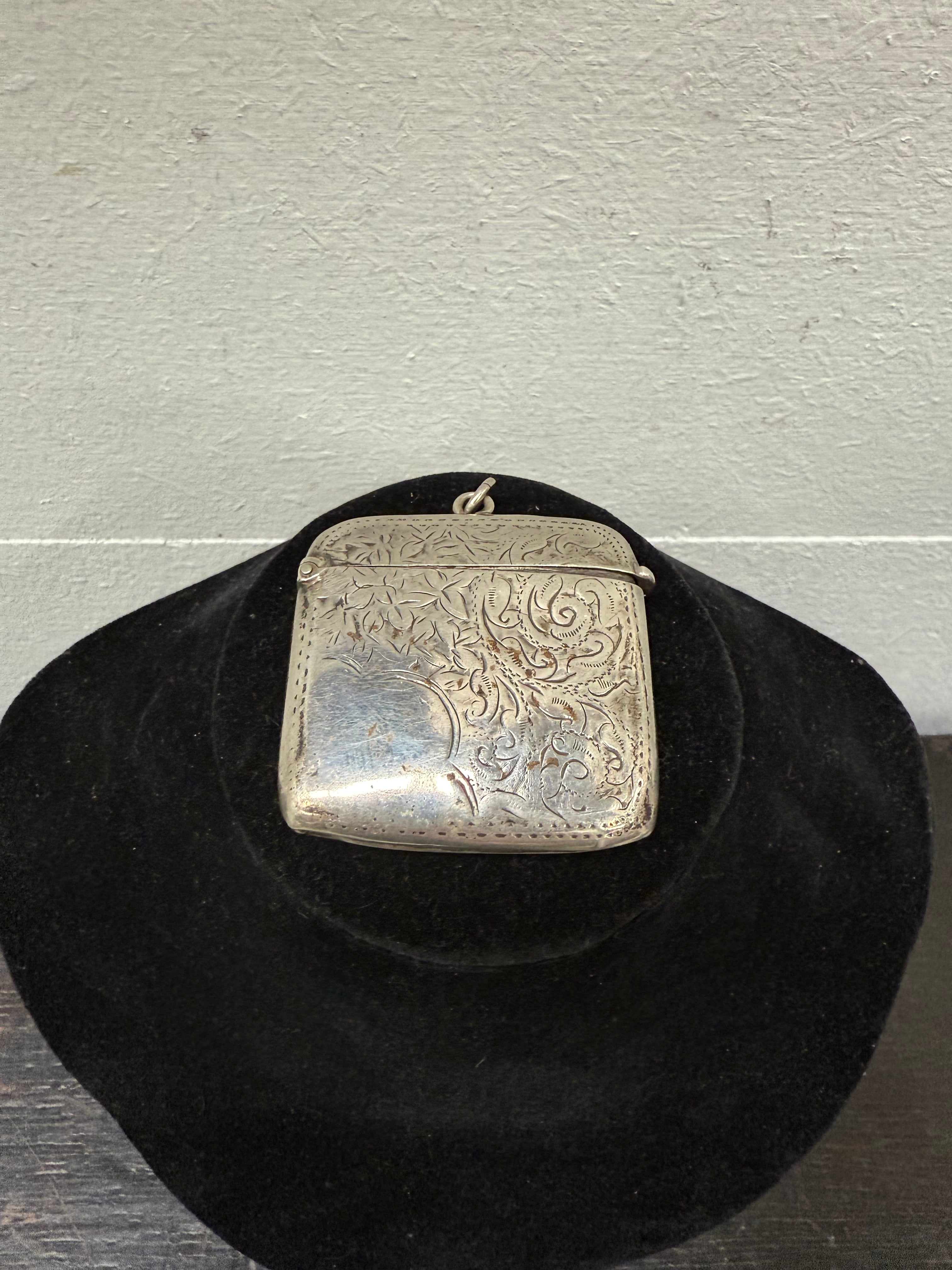 Edwardian Sterling Silver Vesta Case | Antique & Vintage | Moonee Ponds Antiques | Australia Wide