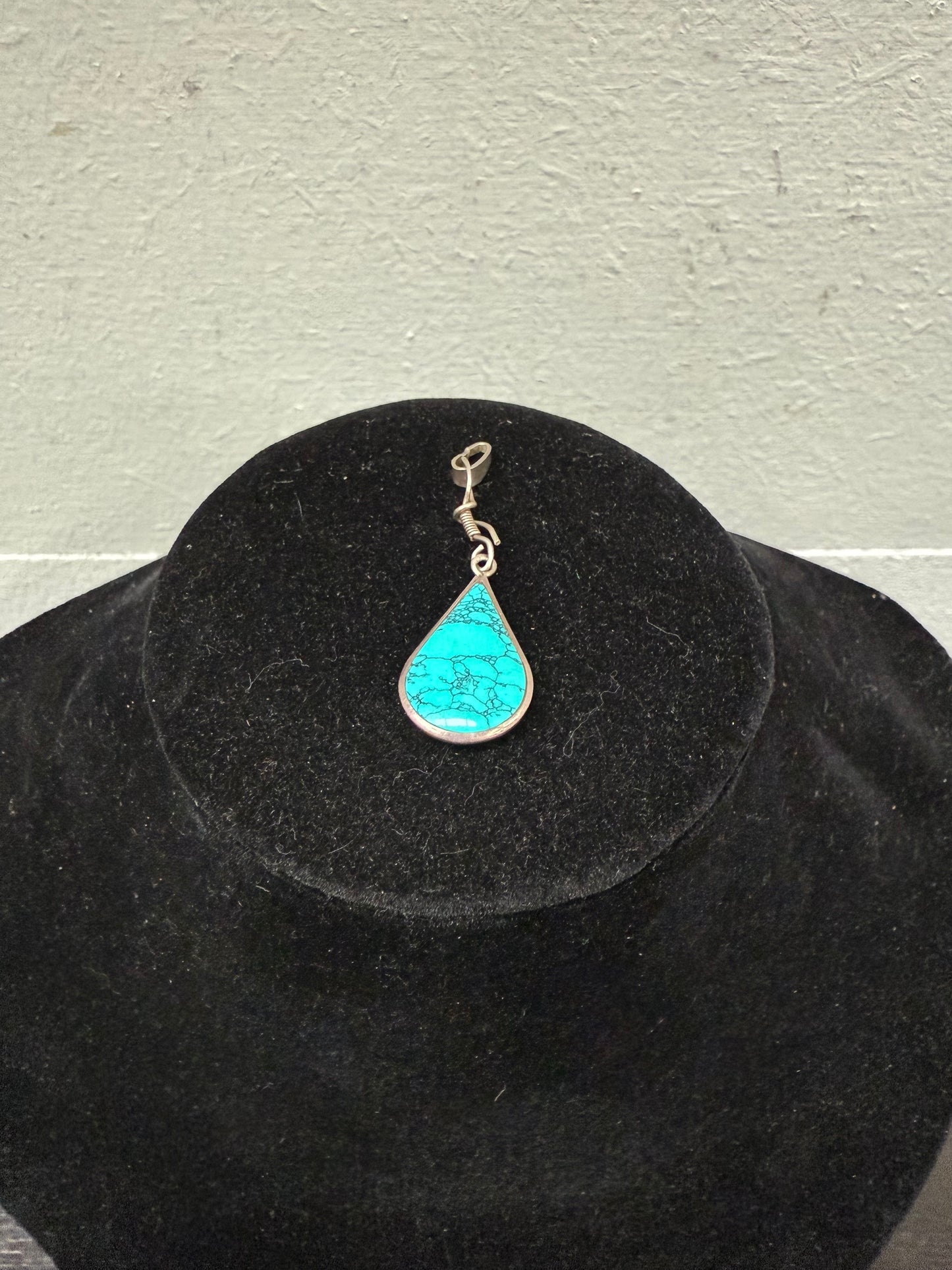 Vintage Silver And Turquoise Pendant