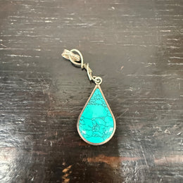 Vintage Silver And Turquoise Pendant