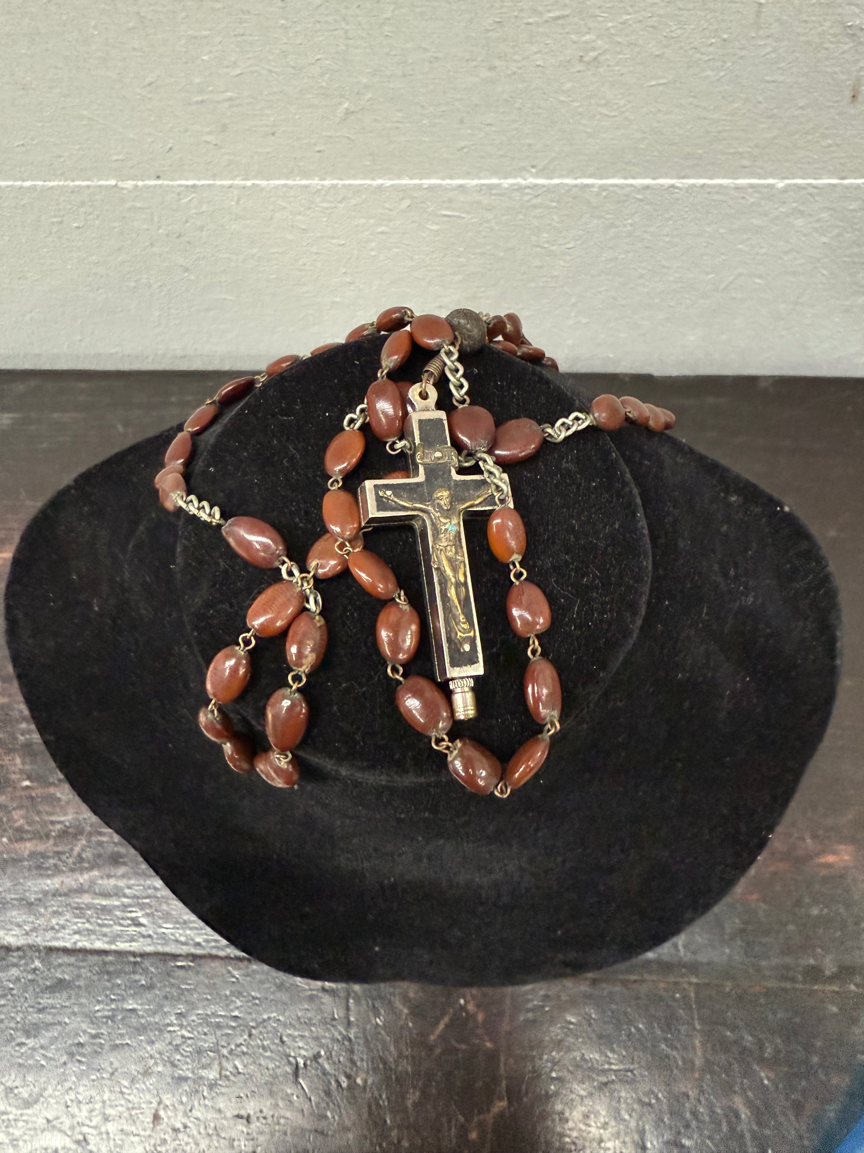 Antique Roma Relic Cross and Rosary Beads | Antique & Vintage | Moonee Ponds Antiques | Australia Wide Delivery