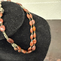 Antique Roma Relic Cross and Rosary Beads