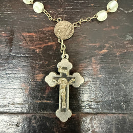 Vintage Mother Of Pearl Rosary Beads