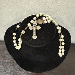 Vintage Mother Of Pearl Rosary Beads