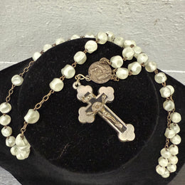 Vintage Mother Of Pearl Rosary Beads