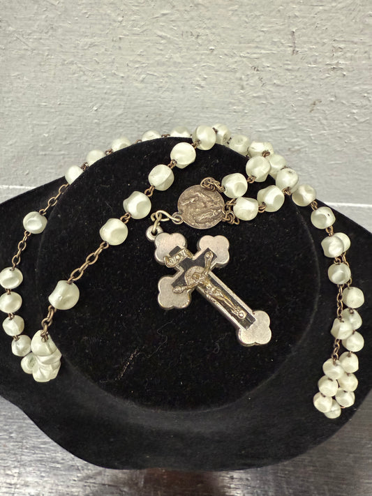 Vintage Mother Of Pearl Rosary Beads