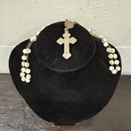 Vintage Mother Of Pearl Rosary Beads
