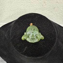 Vintage 14K Gold & Carved Jade Buddha