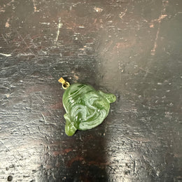 Vintage 14K Gold & Carved Jade Buddha