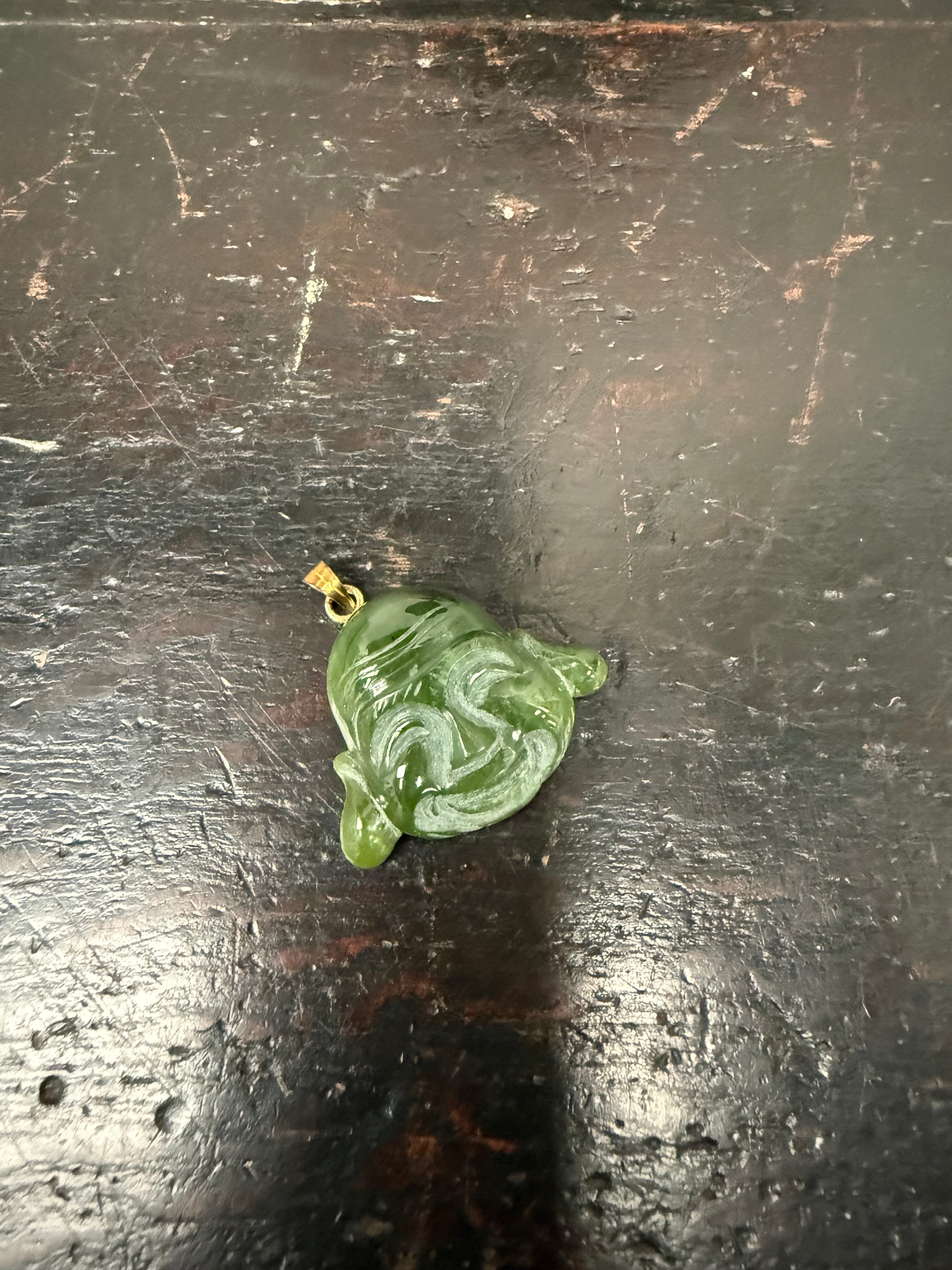 Vintage 14K Gold & Carved Jade Buddha | Antique & Vintage | Moonee Ponds Antiques | Australia Wide Delivery