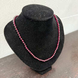 Vintage Garnet Bead Necklace