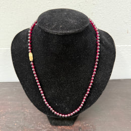 Vintage Garnet Bead Necklace