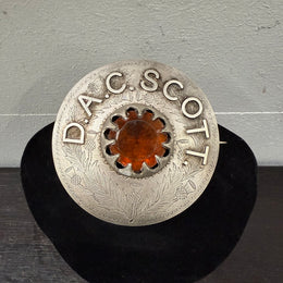 Large Antique Silver Scottish Clan Brooch