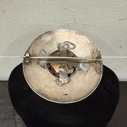 Large Antique Silver Scottish Clan Brooch