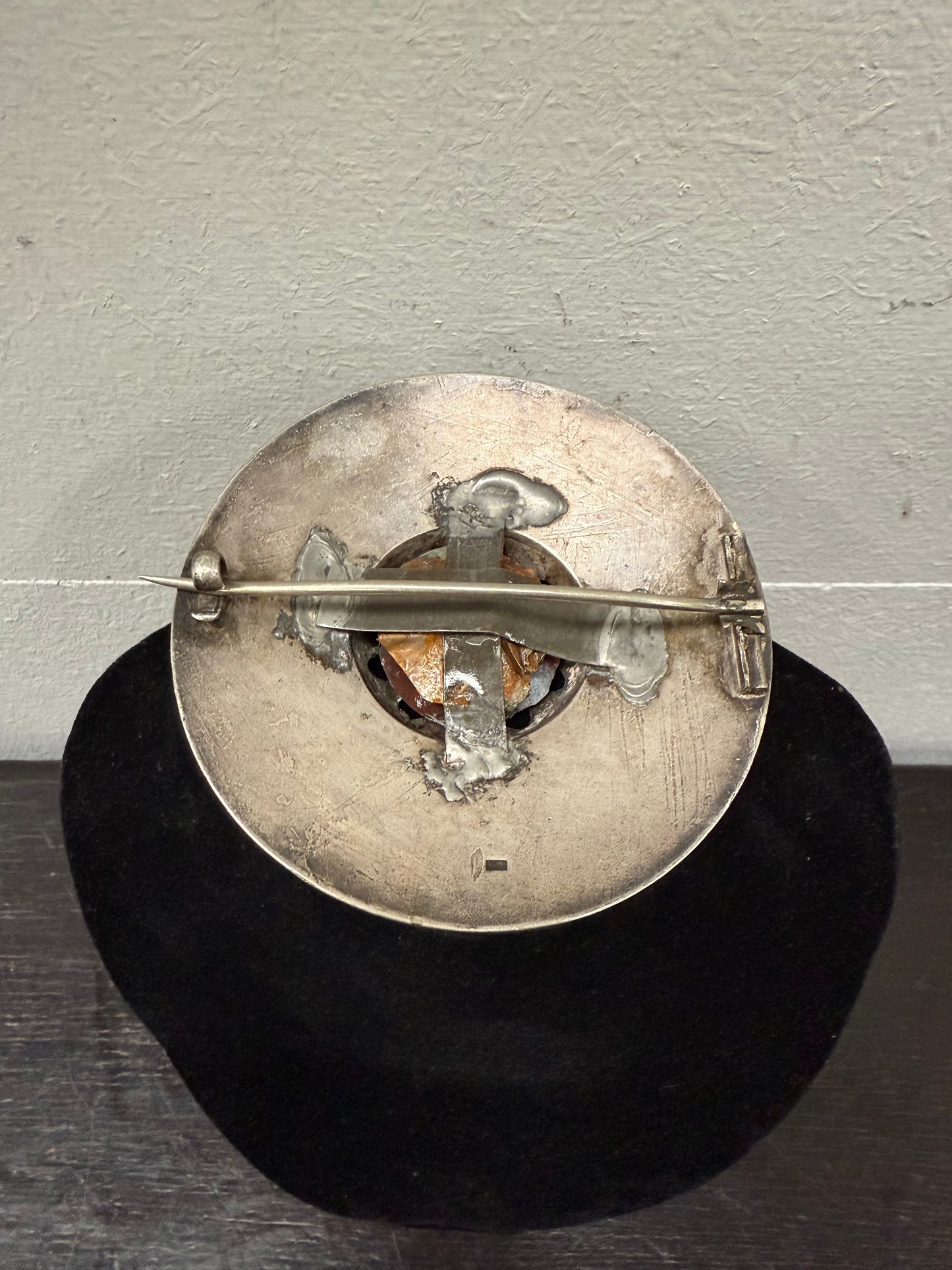 Large Antique Silver Scottish Clan Brooch