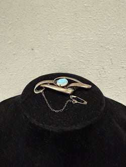 Stunning Vintage White Opal With Fire & Silver Brooch | Antique & Vintage | Moonee Ponds Antiques | Australia Wide Delivery