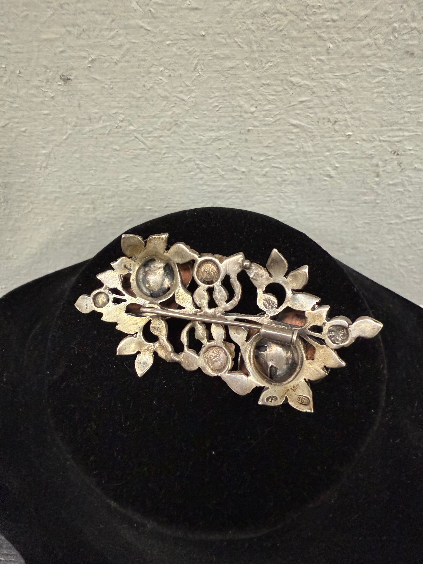 Stunning Silver Danish Floral Brooch