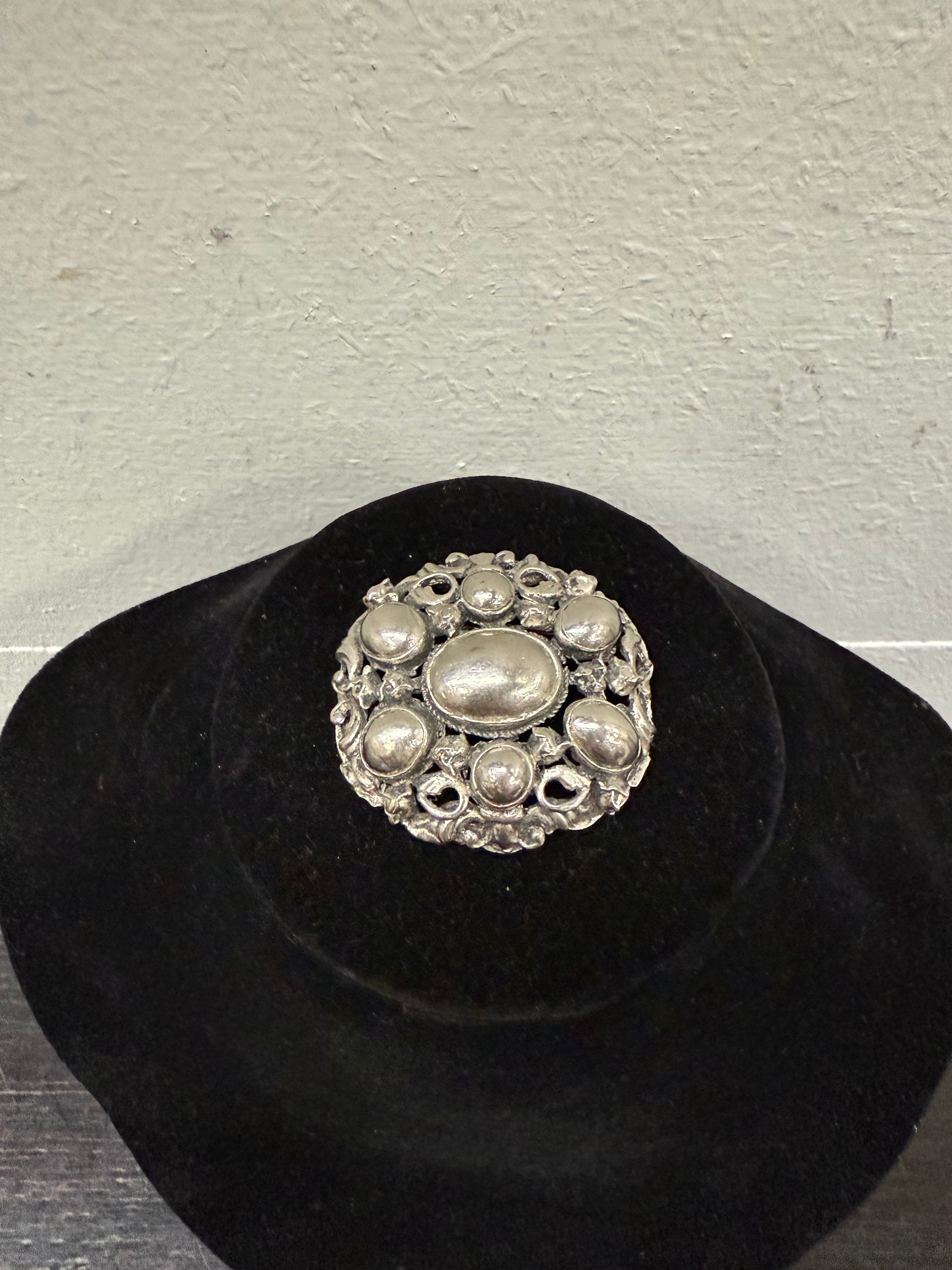 Vintage Silver Coloured Brooch