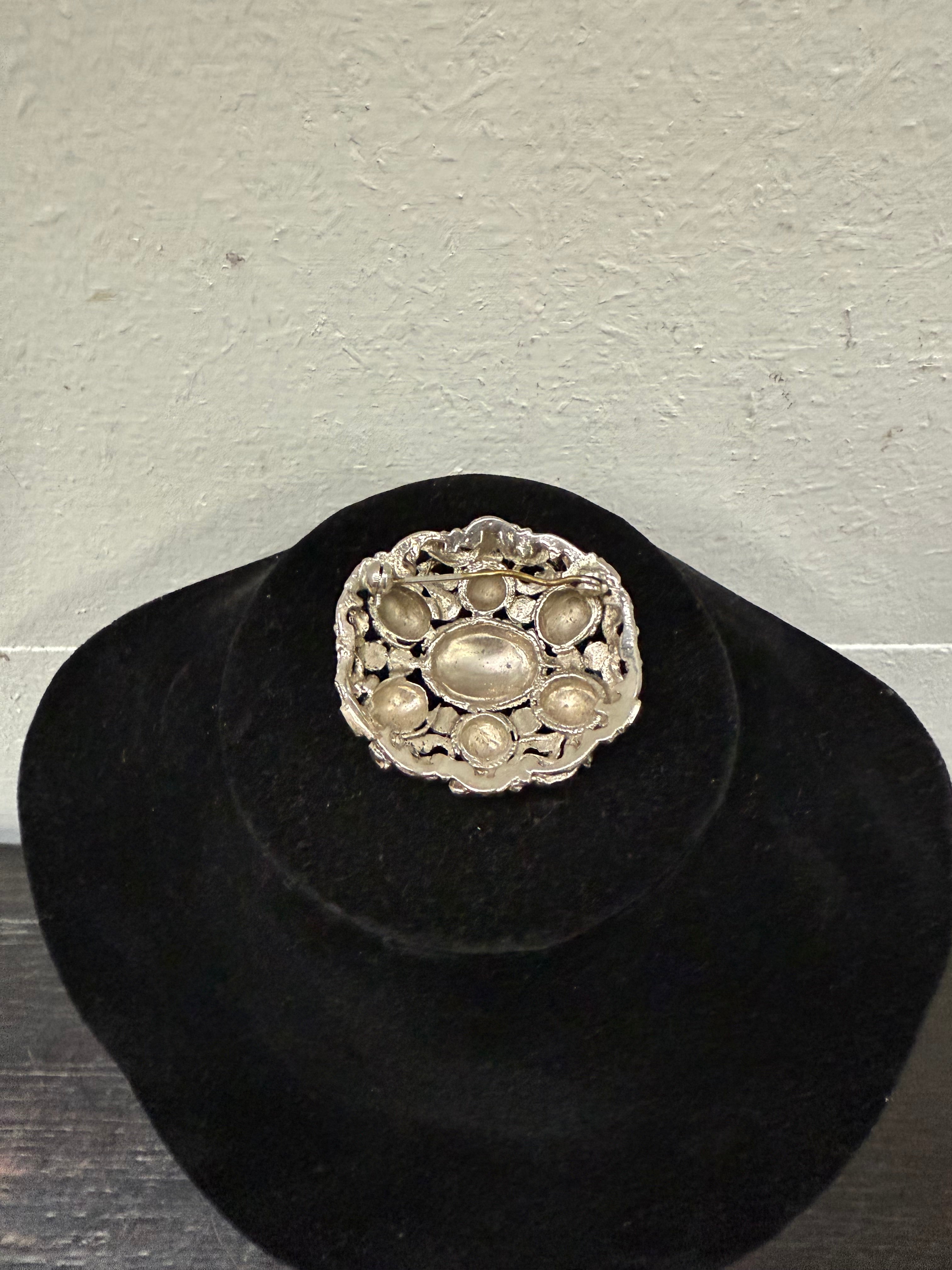 Vintage Silver Coloured Brooch