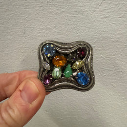 Vintage Multi Stone Brooch