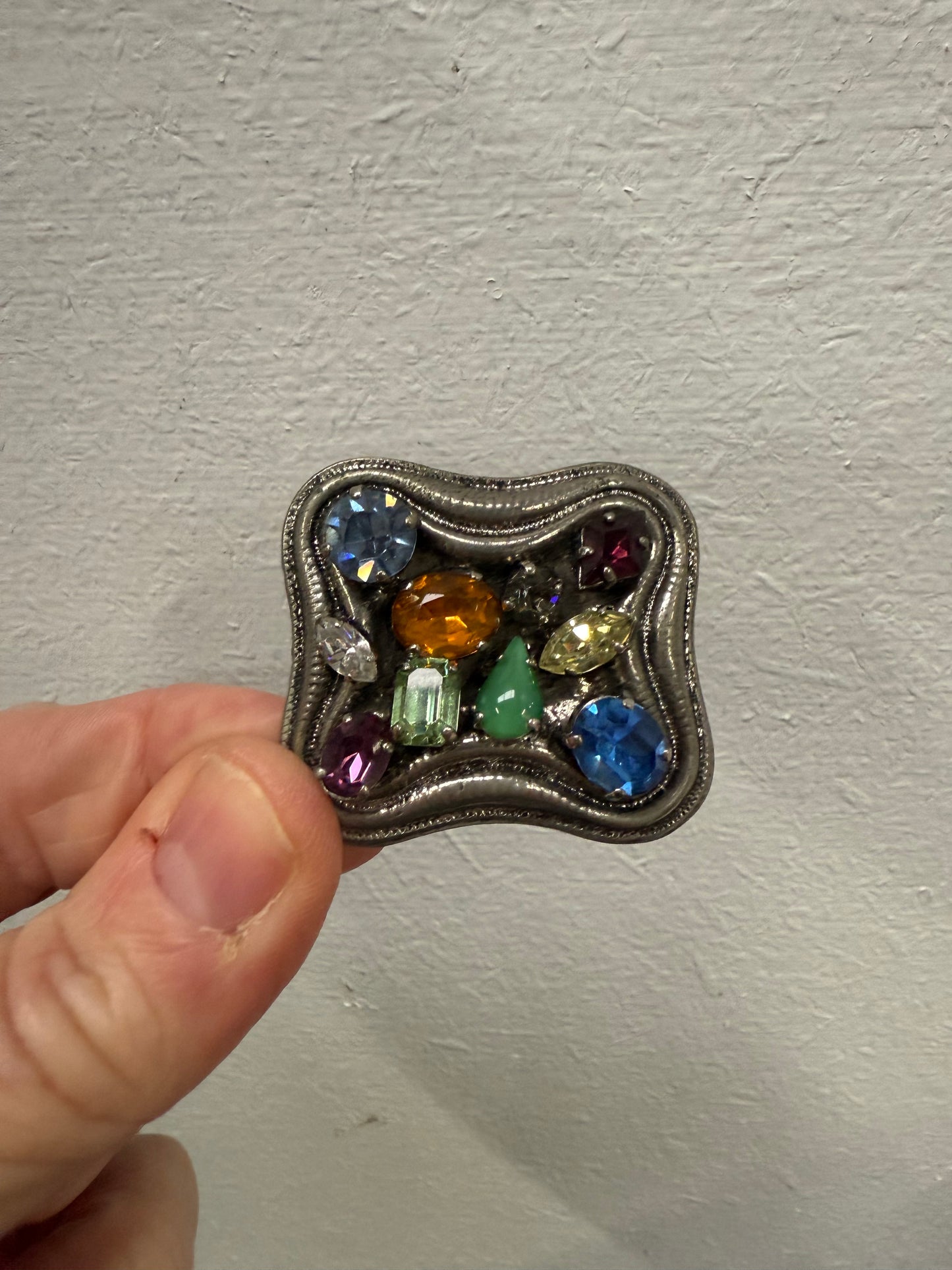 Vintage Multi Stone Brooch