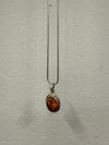 Vintage Sterling Silver & Baltic Amber Pendant & Chain | Antique & Vintage | Moonee Ponds Antiques | Australia Wide Delivery