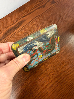Stunning Masterpiece Late Meiji Period Japanese Cloisonne Cigarette / Card Case