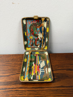 Stunning Masterpiece Late Meiji Period Japanese Cloisonne Cigarette / Card Case