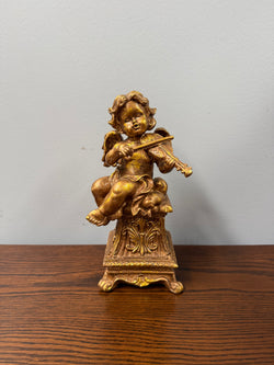 Vintage Gilt Cherub Playing Violin